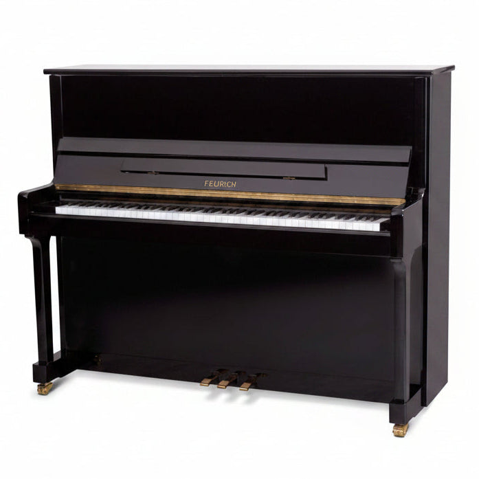 Feurich Mod. 122 - Universal - Negro pulido, Herraje dorado.