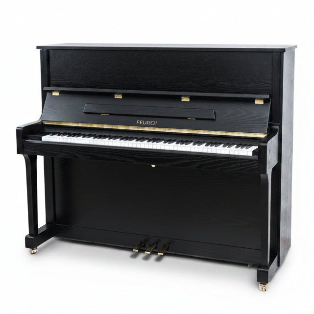 Feurich Mod. 122 - Universal - Negro Satín, Herraje dorado.