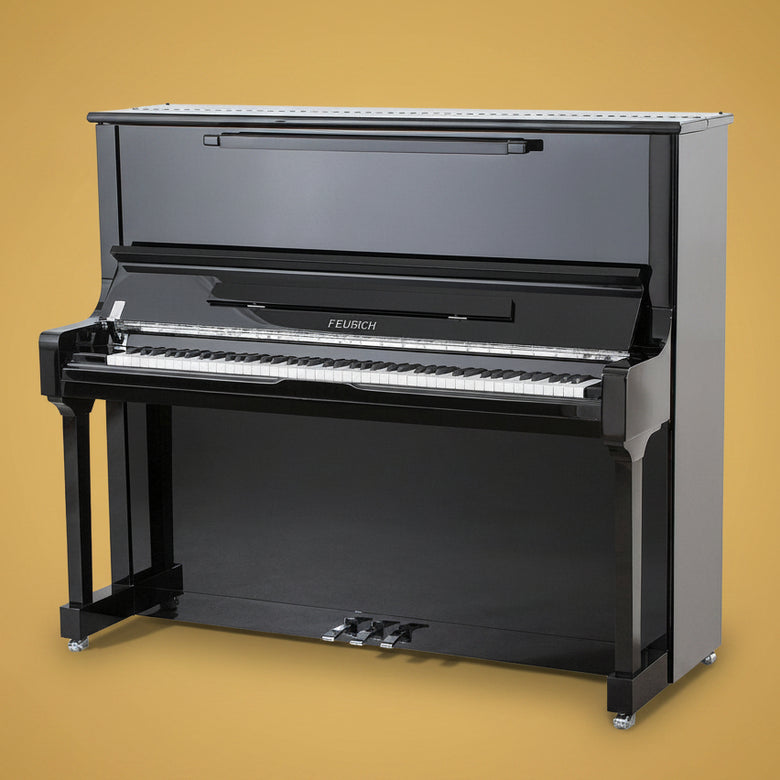 Feurich Mod. 133 - Concert - Negro pulido, Herraje cromado - Para Importación.